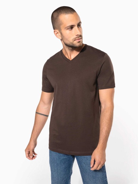 T-Shirts à personnaliser KARIBAN T-shirt col V manches courtes homme 