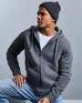 RUSSELL Men's Authentic Melange Zipped Hood Sweat Sweatshirts personalisierbar