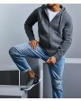 RUSSELL Men's Authentic Melange Zipped Hood Sweat Sweatshirts personalisierbar