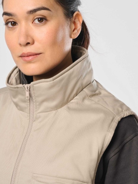 Vestes à personnaliser WK. DESIGNED TO WORK Gilet polycoton multipoches rembourré unisexe 