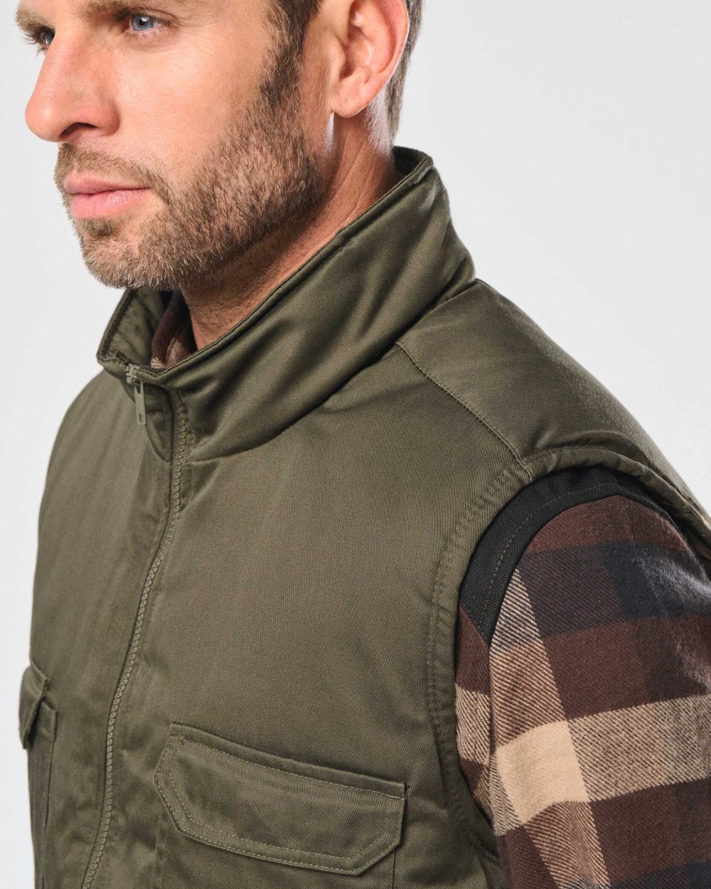 Vestes personnalisable WK. DESIGNED TO WORK Gilet polycoton multipoches rembourré unisexe
