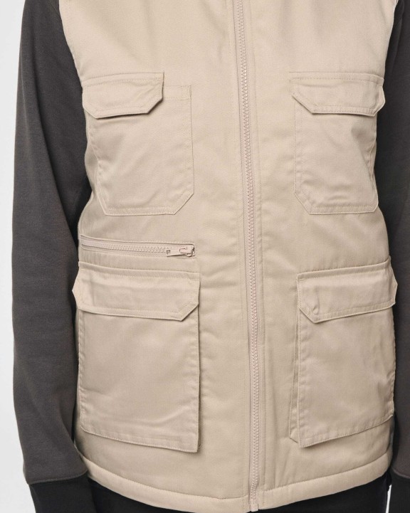 Vestes personnalisable WK. DESIGNED TO WORK Gilet polycoton multipoches rembourré unisexe