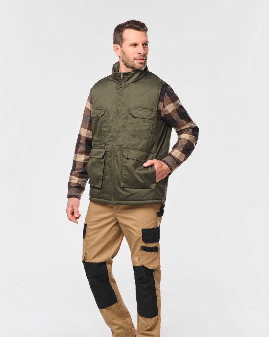 Vestes personnalisable Wk. Designed To Work Gilet polycoton multipoches rembourré unisexe
