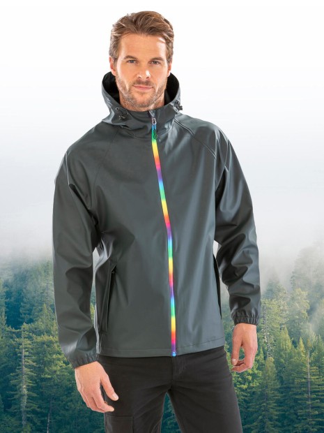 Vestes à personnaliser RESULT Prism PU Waterproof Jacket with Recycled Backing 