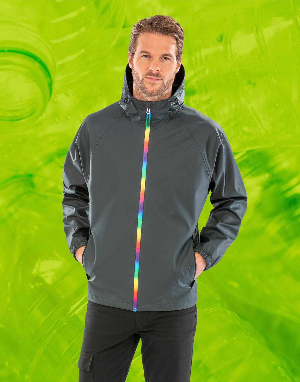 Vestes personnalisable RESULT Prism PU Waterproof Jacket with Recycled Backing