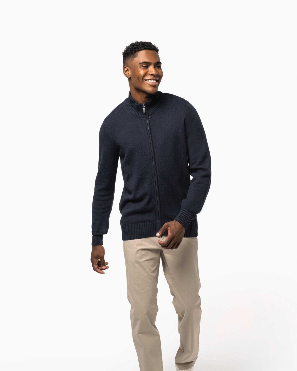 Pulls personnalisable KARIBAN Cardigan zippé