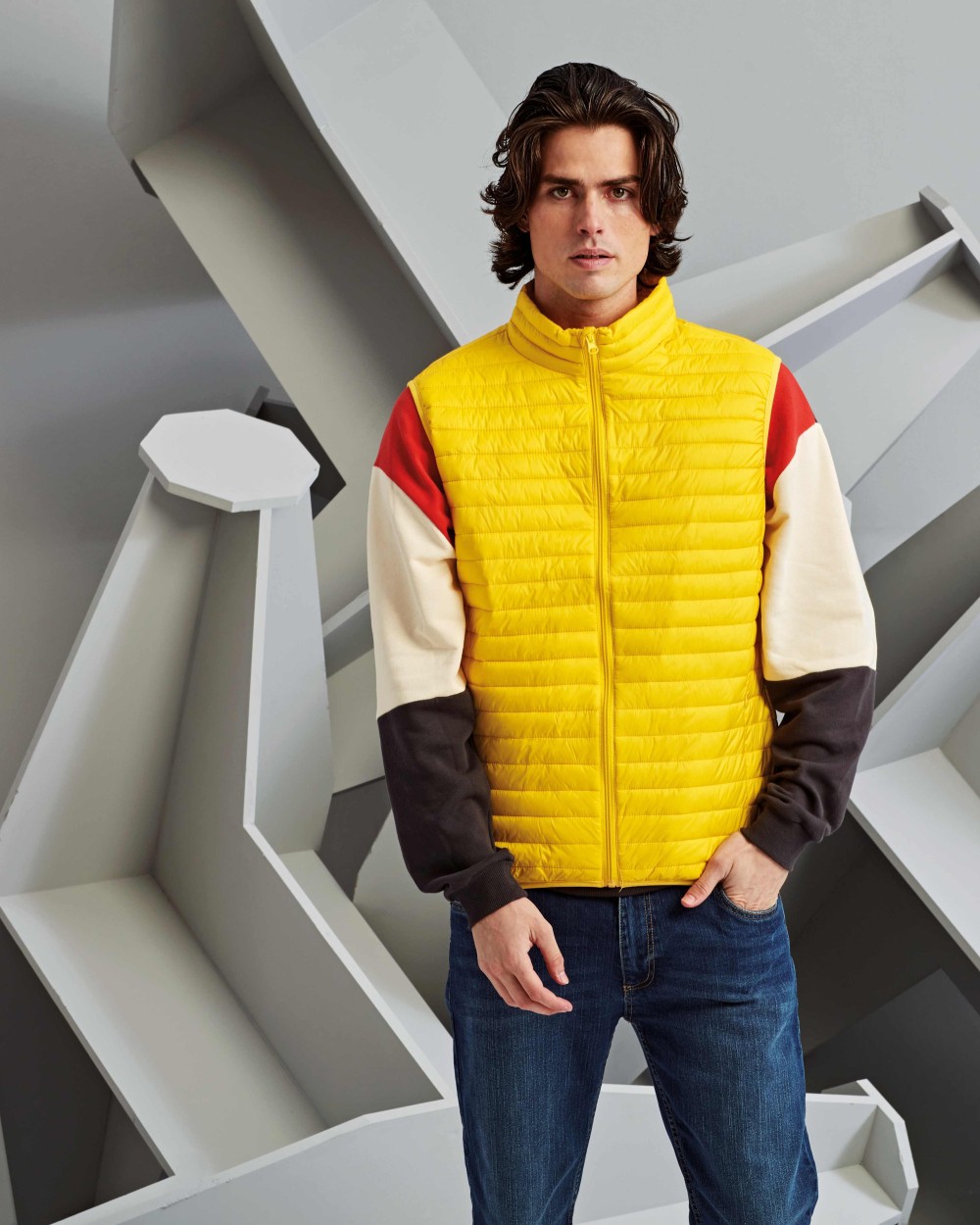 2786 Tribe fineline padded gilet Jacken personalisierbar