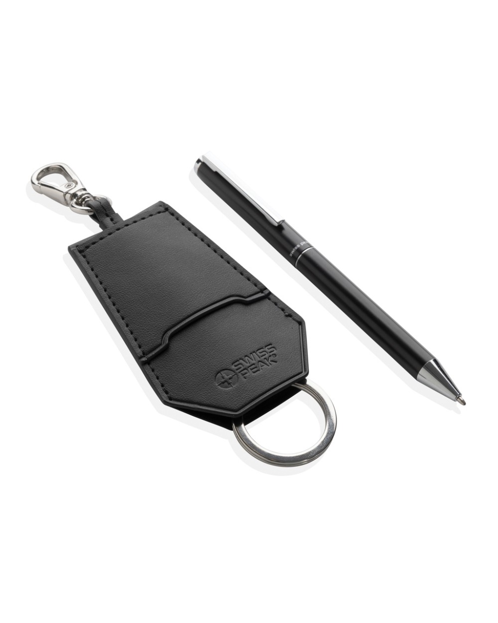 Sacs & Bagagerie personnalisable SWISS PEAK Set porte-clés et stylo en PU recyclé RCS Swiss Peak Tula