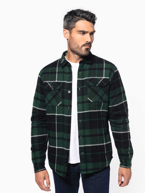 Vestes à personnaliser KARIBAN Surchemise à carreaux doublée sherpa homme 