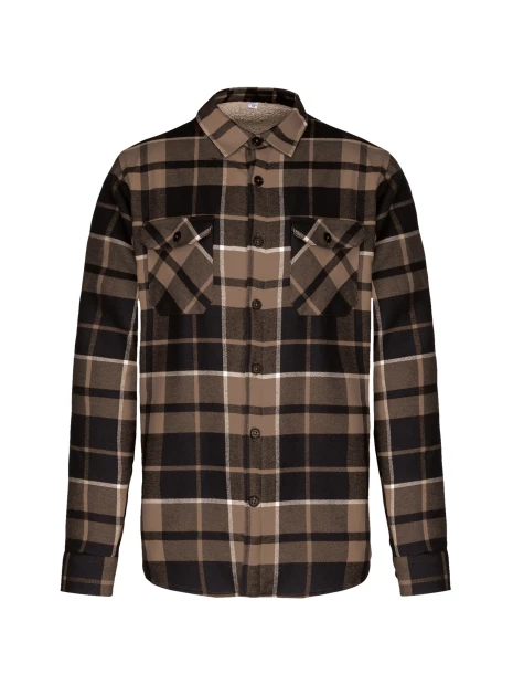 KARIBAN Surchemise à carreaux doublée sherpa homme /api/colors/a31cec50-6ff8-440d-a72e-a704eb46b84b personnalisable