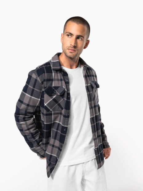 Vestes à personnaliser KARIBAN Surchemise à carreaux doublée sherpa homme 