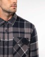 KARIBAN Karo-Hemdjacke mit Sherpa-Futter Jacken personalisierbar