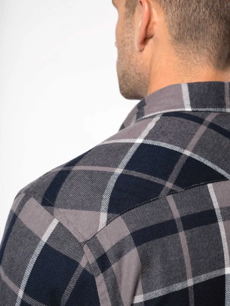 Vestes à personnaliser KARIBAN Surchemise à carreaux doublée sherpa homme 
