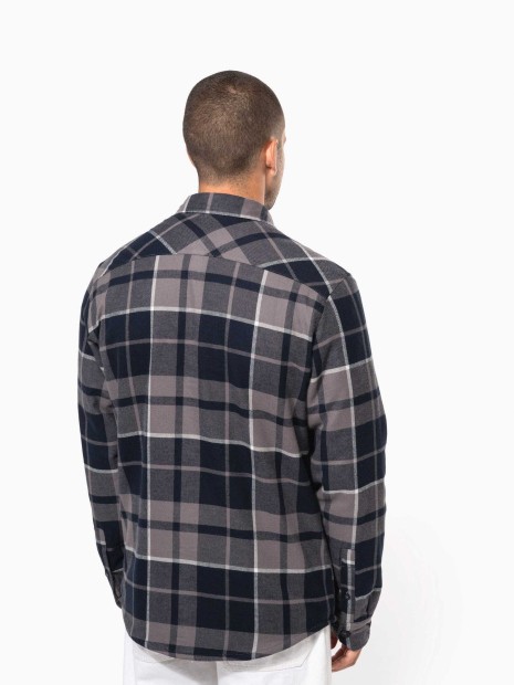 Vestes à personnaliser KARIBAN Surchemise à carreaux doublée sherpa homme 