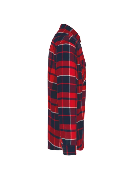 KARIBAN Surchemise à carreaux doublée sherpa homme /api/colors/f5bf4000-0e50-44df-a851-0b6b2cd16470 personnalisable