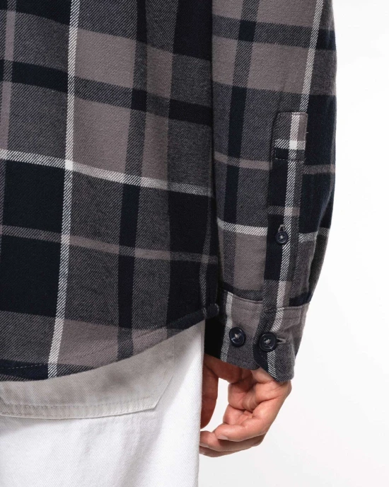 Vestes personnalisable Kariban Surchemise à carreaux doublée sherpa homme