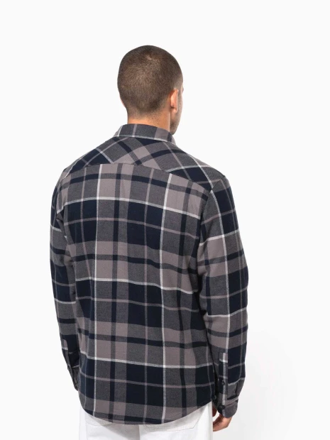 Vestes à personnaliser KARIBAN Surchemise à carreaux doublée sherpa homme 