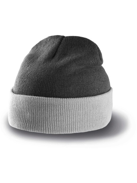 K-UP Bonnet bicolore avec revers  personnalisable