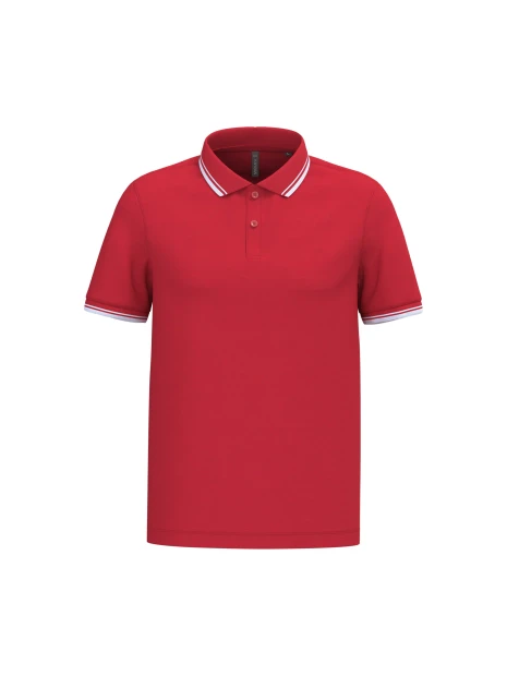 KARIBAN Polo homme manches courtes à liserés contrastés /api/colors/b7356eda-6c72-4d03-829c-6a61c9e04b1f personnalisable
