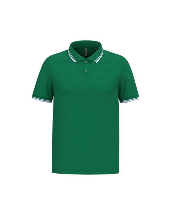 Polos personnalisable KARIBAN Polo homme manches courtes à liserés contrastés