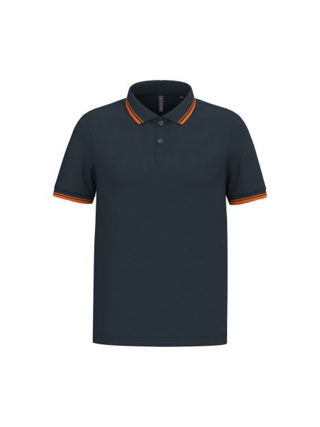 KARIBAN Polo homme manches courtes à liserés contrastés /api/colors/3b32ee91-14b1-49a1-a367-9c9bd1738c26 personnalisable