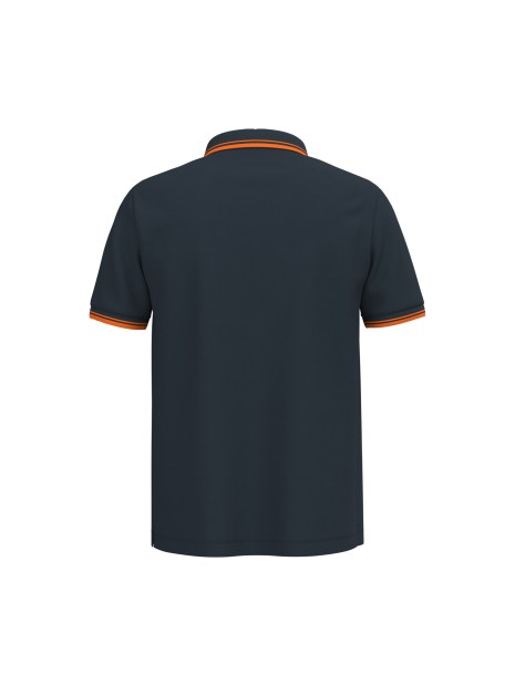 KARIBAN Polo homme manches courtes à liserés contrastés /api/colors/3b32ee91-14b1-49a1-a367-9c9bd1738c26 personnalisable