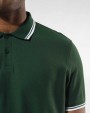 KARIBAN Herren Poloshirt mit kurzen Ärmeln und kontrastfarbenen Paspeln Poloshirts personalisierbar