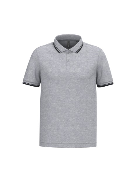 KARIBAN Polo homme manches courtes à liserés contrastés /api/colors/4d32e1db-15c2-4afb-a795-282da2f118eb personnalisable
