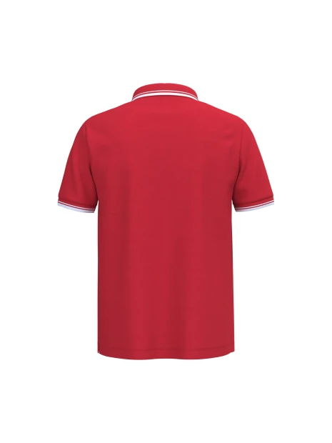 KARIBAN Polo homme manches courtes à liserés contrastés /api/colors/b7356eda-6c72-4d03-829c-6a61c9e04b1f personnalisable