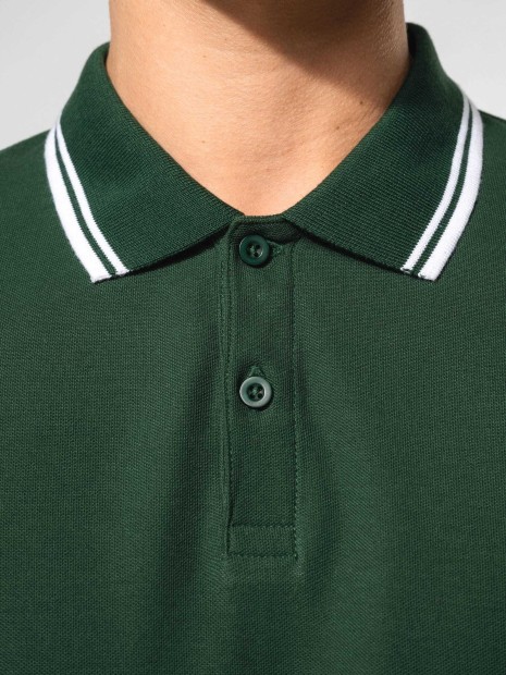 Polos à personnaliser KARIBAN Polo homme manches courtes à liserés contrastés 