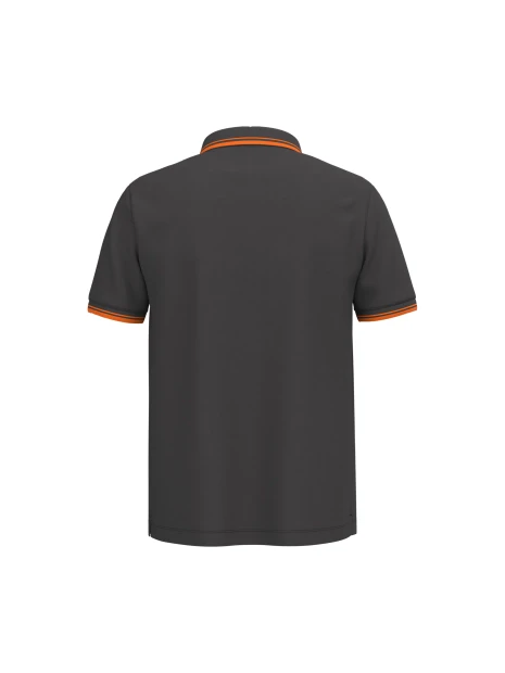 KARIBAN Polo homme manches courtes à liserés contrastés /api/colors/223dfd34-44c0-4412-95bb-efd5d7df379d personnalisable