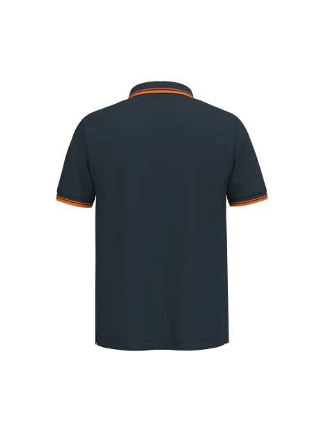KARIBAN Polo homme manches courtes à liserés contrastés /api/colors/3b32ee91-14b1-49a1-a367-9c9bd1738c26 personnalisable
