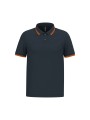 KARIBAN Polo homme manches courtes à liserés contrastés /api/colors/3b32ee91-14b1-49a1-a367-9c9bd1738c26 personnalisable