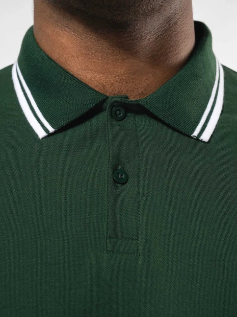 Polos à personnaliser KARIBAN Polo homme manches courtes à liserés contrastés 
