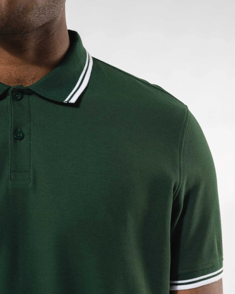 Polo's KARIBAN Herenpolo met korte mouwen en contrasterende bies voor bedrukking &amp; borduring