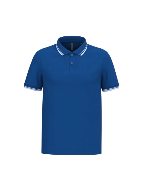 KARIBAN Polo homme manches courtes à liserés contrastés /api/colors/98419da2-a7d0-4737-93fd-8caf97c50292 personnalisable