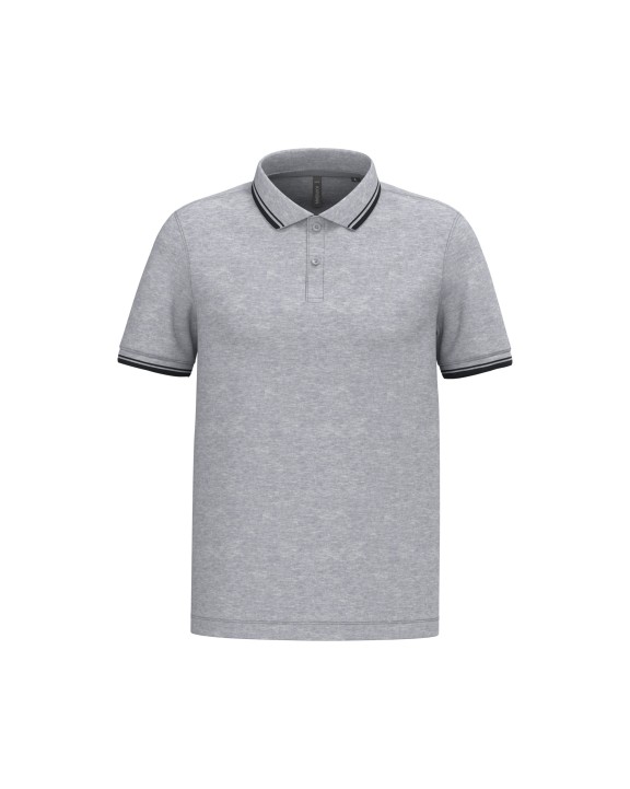 Polos personnalisable KARIBAN Polo homme manches courtes à liserés contrastés