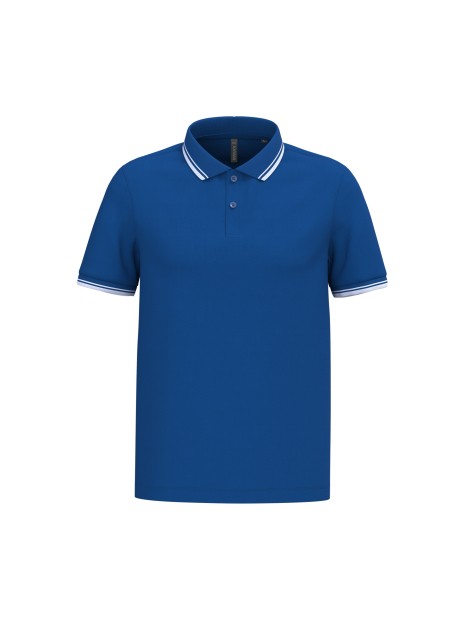 KARIBAN Polo homme manches courtes à liserés contrastés /api/colors/98419da2-a7d0-4737-93fd-8caf97c50292 personnalisable