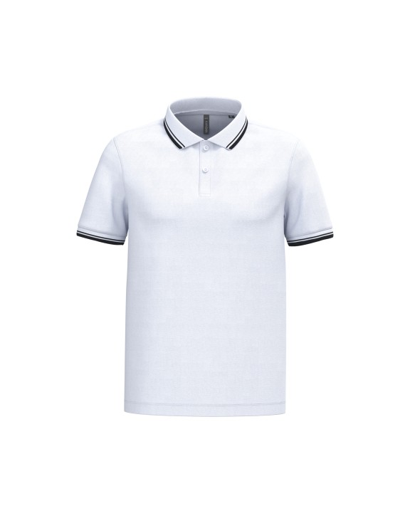 Polos personnalisable KARIBAN Polo homme manches courtes à liserés contrastés