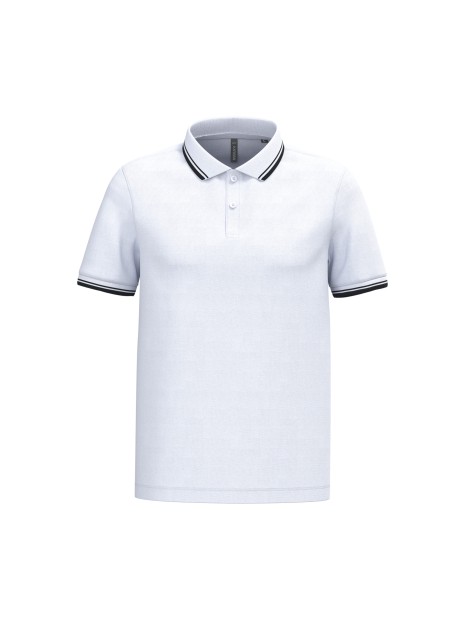 KARIBAN Polo homme manches courtes à liserés contrastés /api/colors/f7bbab39-eed0-4e10-a2bb-e238550dbaf8 personnalisable