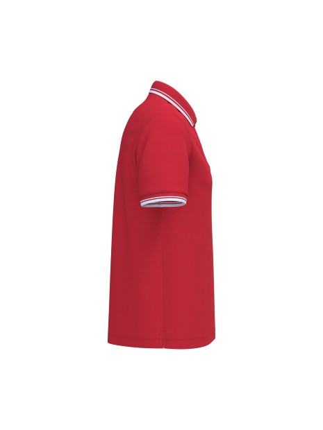 KARIBAN Polo homme manches courtes à liserés contrastés /api/colors/b7356eda-6c72-4d03-829c-6a61c9e04b1f personnalisable