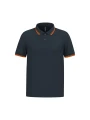 KARIBAN Polo homme manches courtes à liserés contrastés /api/colors/3b32ee91-14b1-49a1-a367-9c9bd1738c26 personnalisable