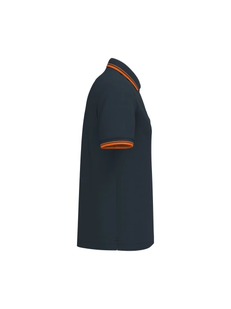 KARIBAN Polo homme manches courtes à liserés contrastés /api/colors/3b32ee91-14b1-49a1-a367-9c9bd1738c26 personnalisable