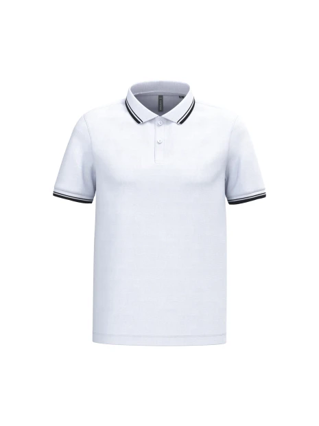 KARIBAN Polo homme manches courtes à liserés contrastés /api/colors/f7bbab39-eed0-4e10-a2bb-e238550dbaf8 personnalisable