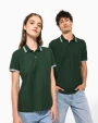 Polo's KARIBAN Herenpolo met korte mouwen en contrasterende bies voor bedrukking &amp; borduring