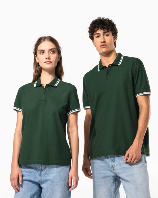 Polos personnalisable Kariban Polo homme manches courtes à liserés contrastés