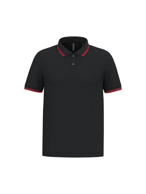 KARIBAN Polo homme manches courtes à liserés contrastés /api/colors/b084ccc6-964d-4c40-a33e-0f276869188a personnalisable