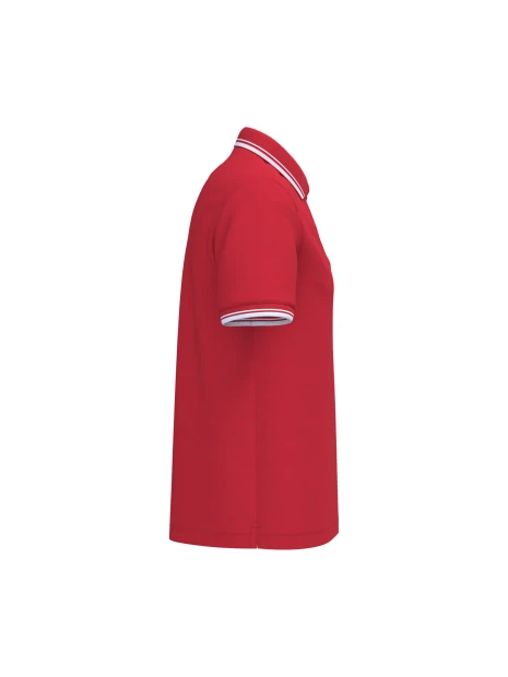 KARIBAN Polo homme manches courtes à liserés contrastés /api/colors/b7356eda-6c72-4d03-829c-6a61c9e04b1f personnalisable