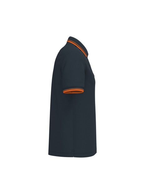 KARIBAN Polo homme manches courtes à liserés contrastés /api/colors/3b32ee91-14b1-49a1-a367-9c9bd1738c26 personnalisable