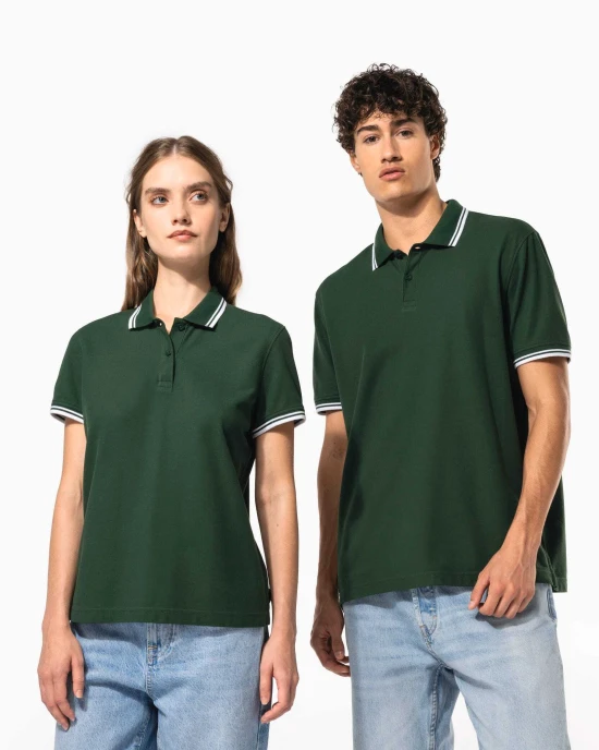 Polos personnalisable Kariban Polo homme manches courtes à liserés contrastés
